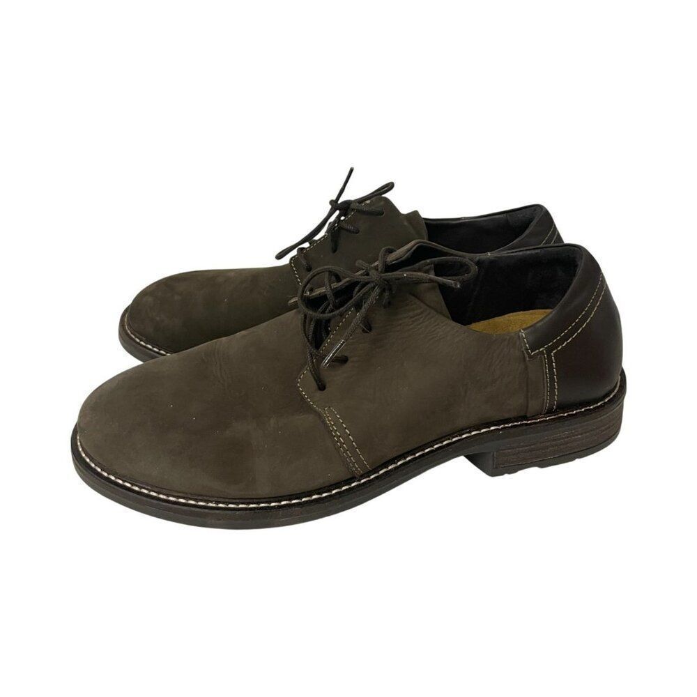 Naot Chief Mens Oxford Dress Shoes EU 41 US 8 Brown Nubuck Leather Lace Up NWOB